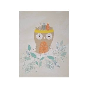 Children's Wall Art Print Brave Little Owl 11X14"